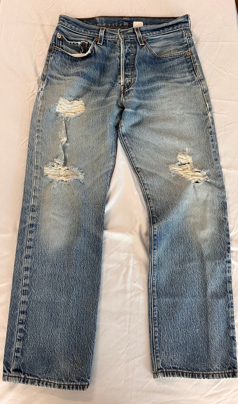 Levi’s 501 XX Jeans 32x28 Distressed Button Fly Faded Y2K 100% Cotton Denim